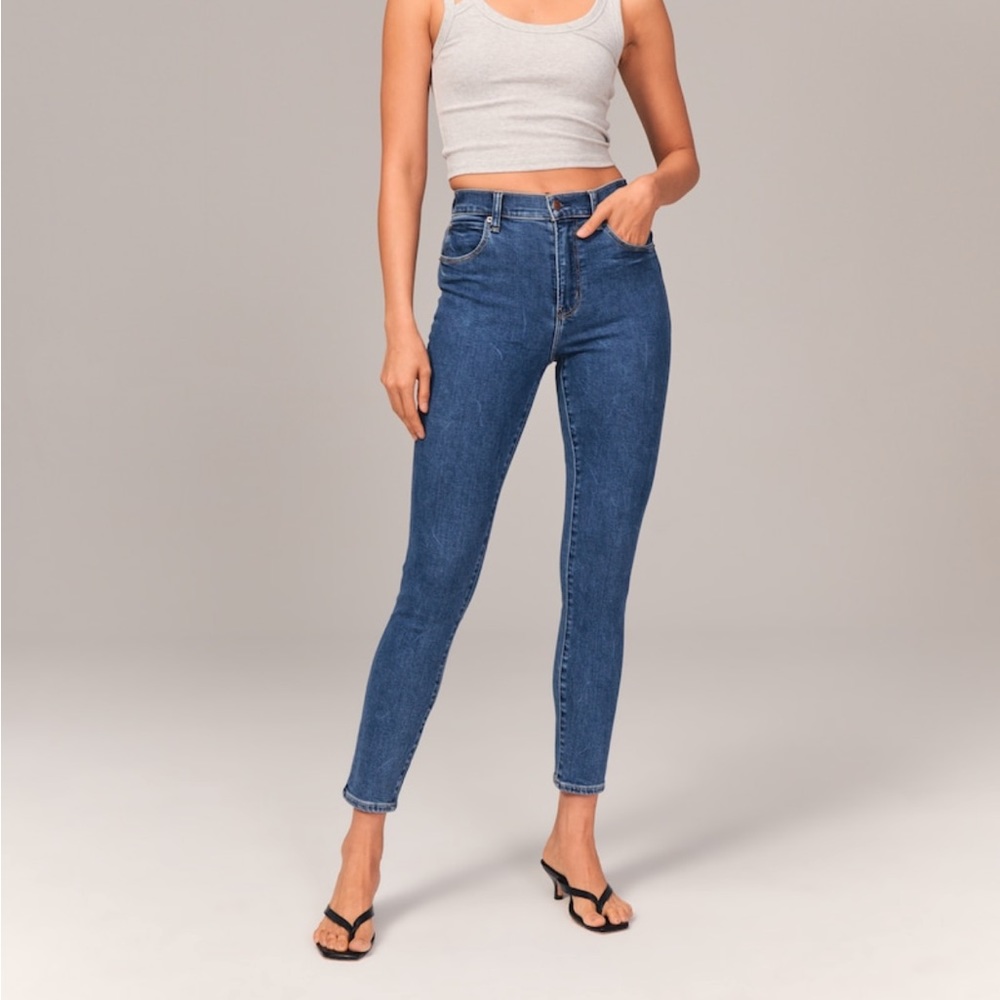 Abercrombie High Rise Super Skinny Ankle Jeans